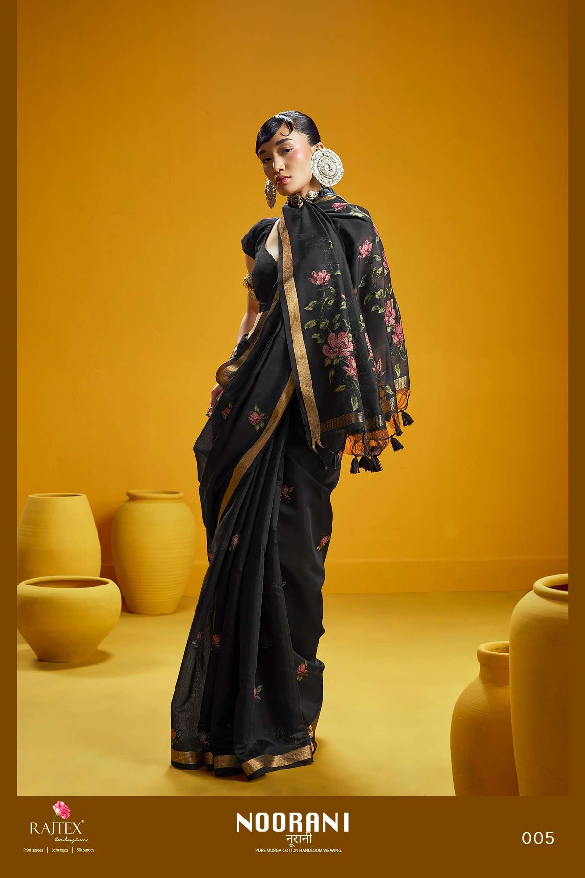 Rajtex Noorani Munga Handloom Weaving Saree
