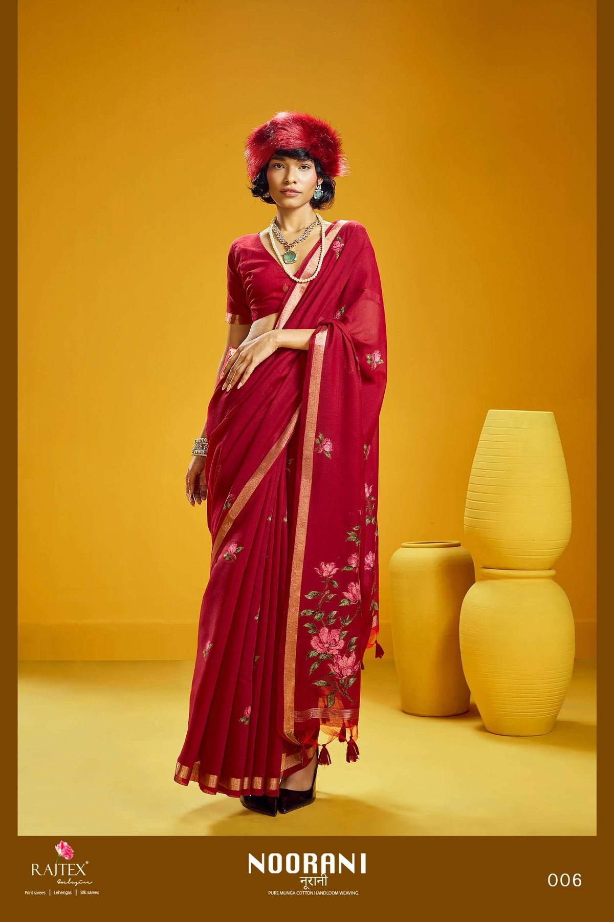Rajtex Noorani Munga Handloom Weaving Saree
