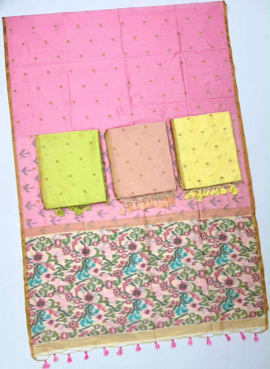 Rajtex Phulkari Handloom Weaving Silk Printed Saree