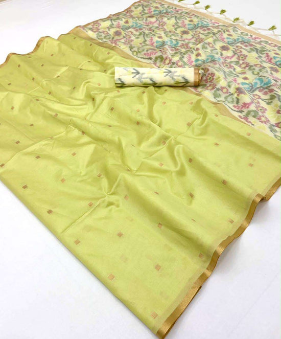 Rajtex Phulkari Handloom Weaving Silk Printed Saree