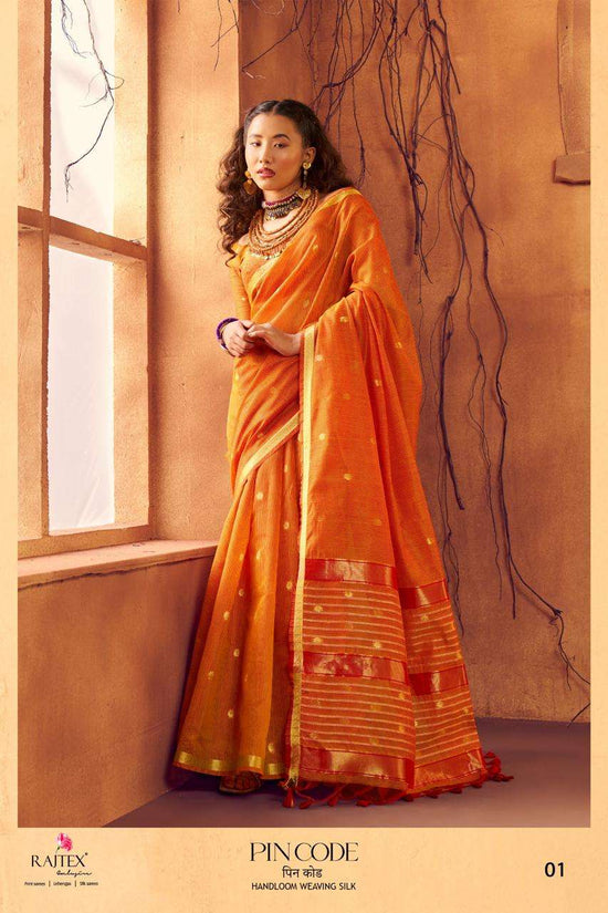 RAJTEX PINCODE Handloom Weaving Silk Printed Saree