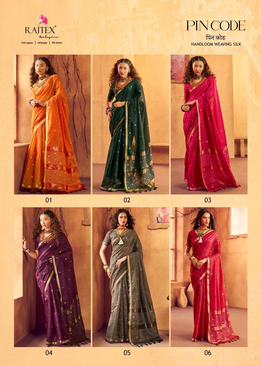 RAJTEX PINCODE Handloom Weaving Silk Printed Saree