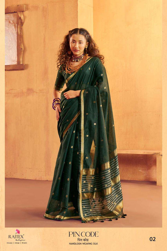 RAJTEX PINCODE Handloom Weaving Silk Printed Saree