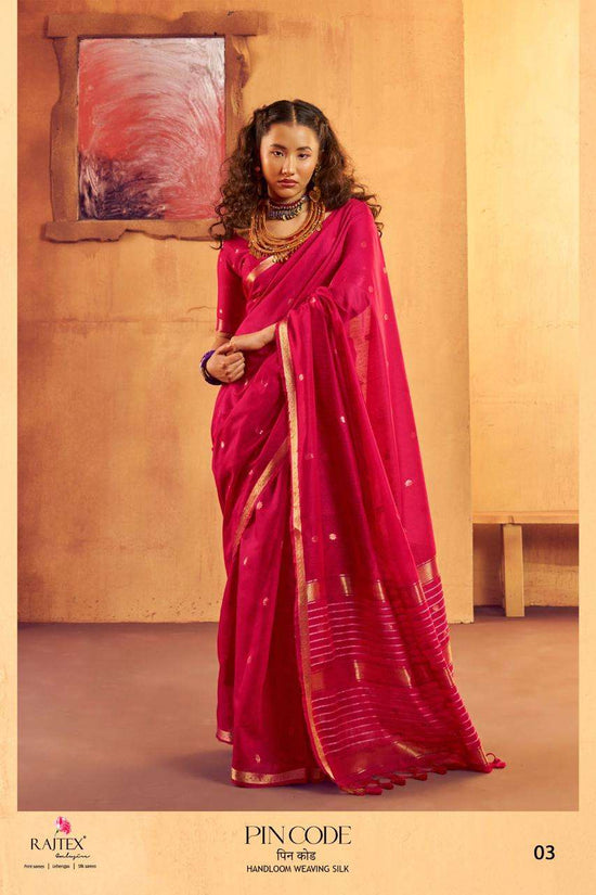 RAJTEX PINCODE Handloom Weaving Silk Printed Saree