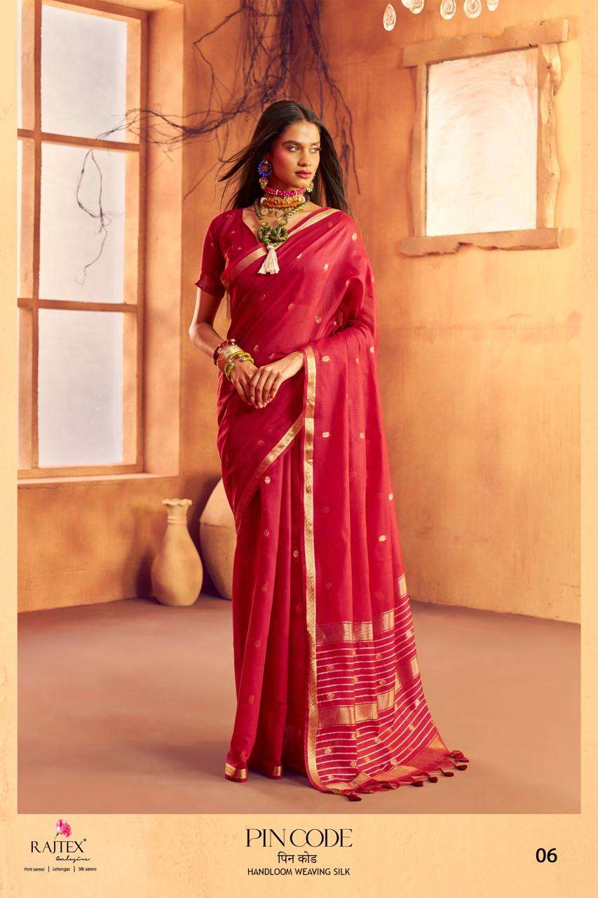 RAJTEX PINCODE Handloom Weaving Silk Printed Saree
