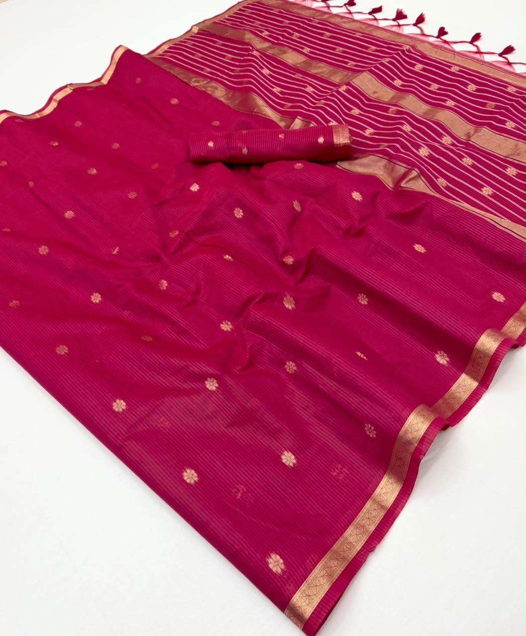 RAJTEX PINCODE Handloom Weaving Silk Printed Saree