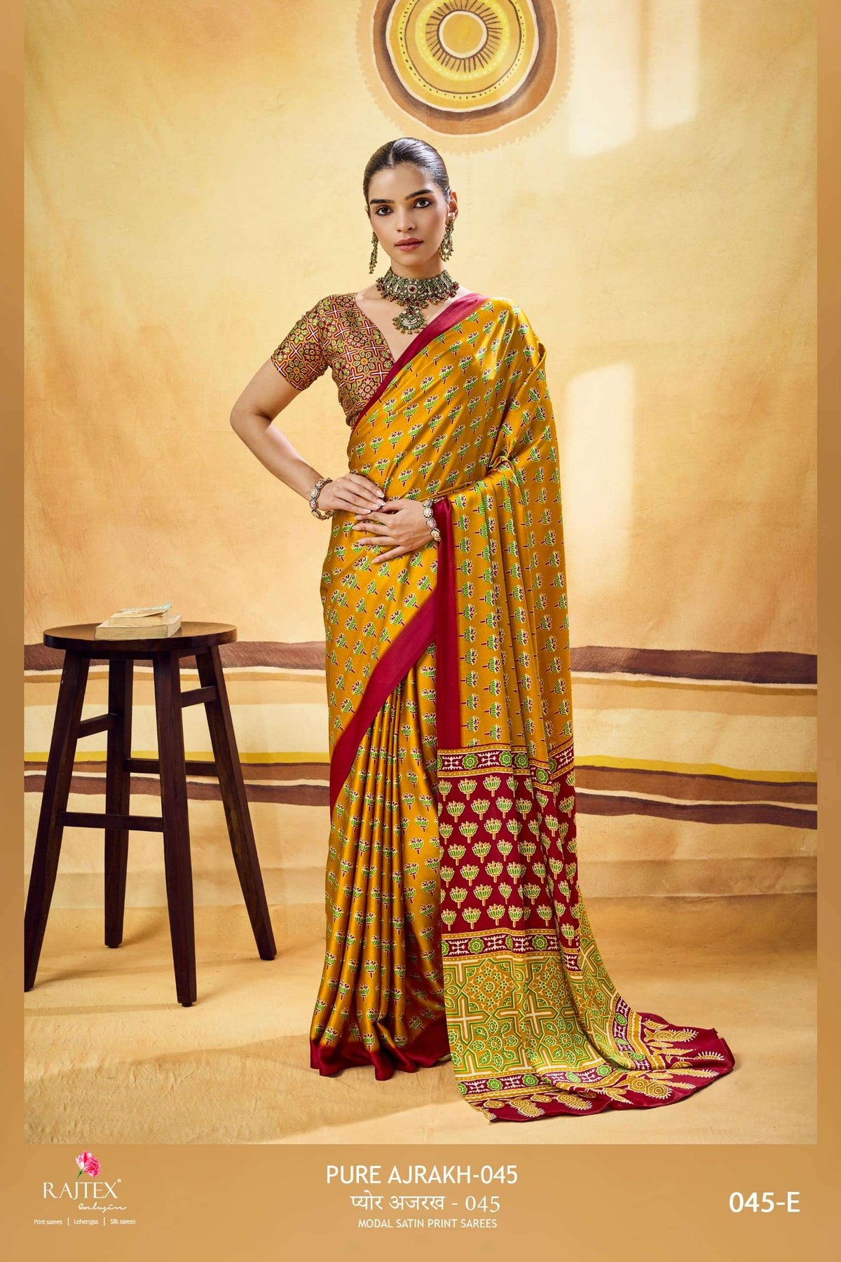 RAJTEX PURE AJRAKH VOL-45 Modal Satin Printed Saree