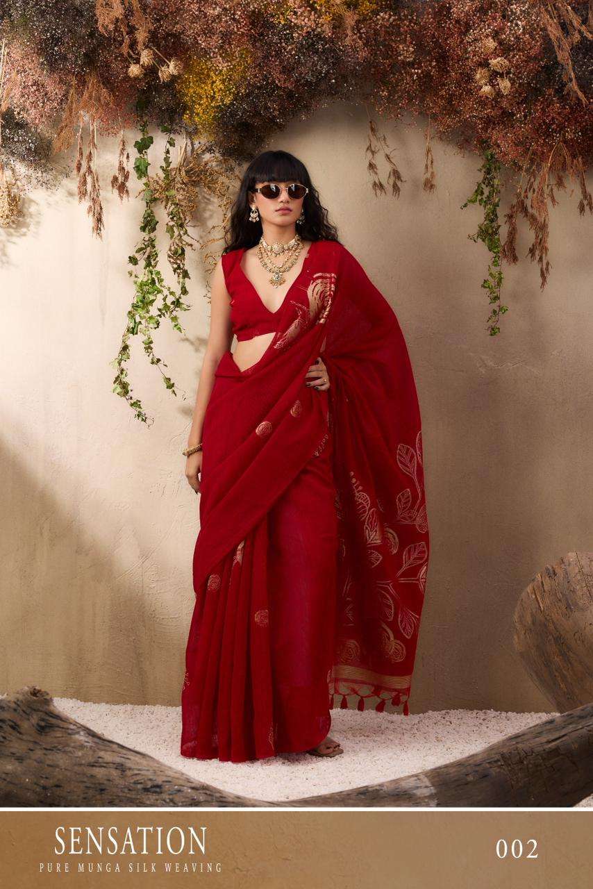RAJTEX SENSATION Pure Silk Embroidery Saree