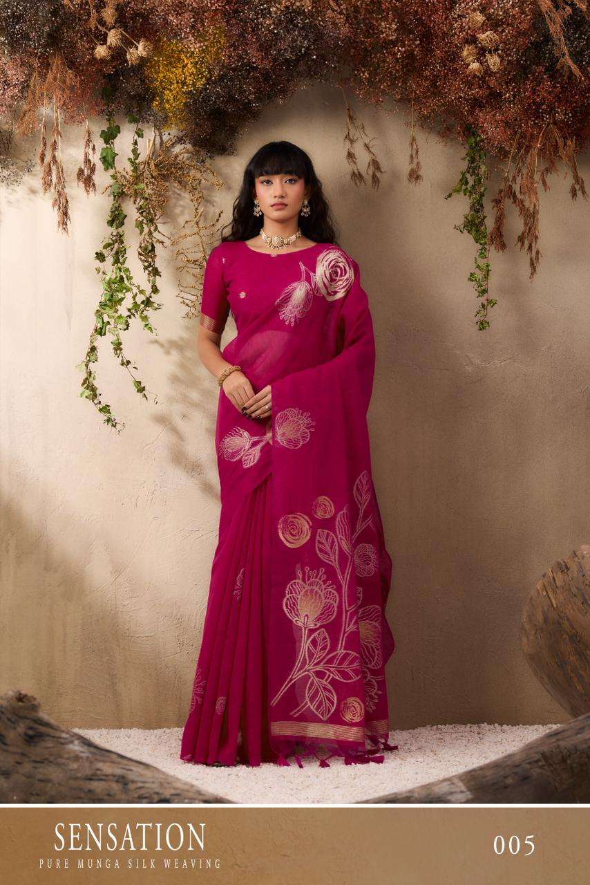 RAJTEX SENSATION Pure Silk Embroidery Saree