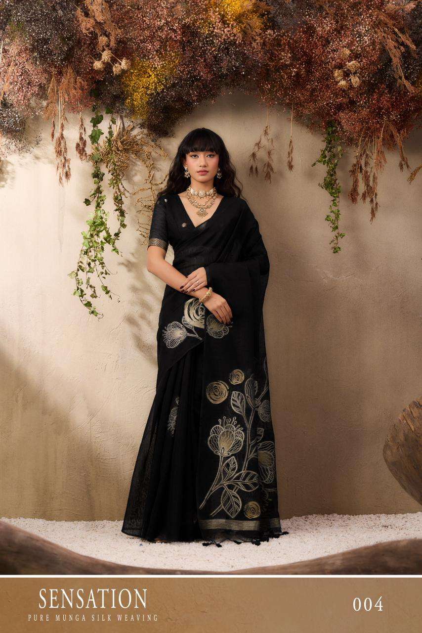 RAJTEX SENSATION Pure Silk Embroidery Saree