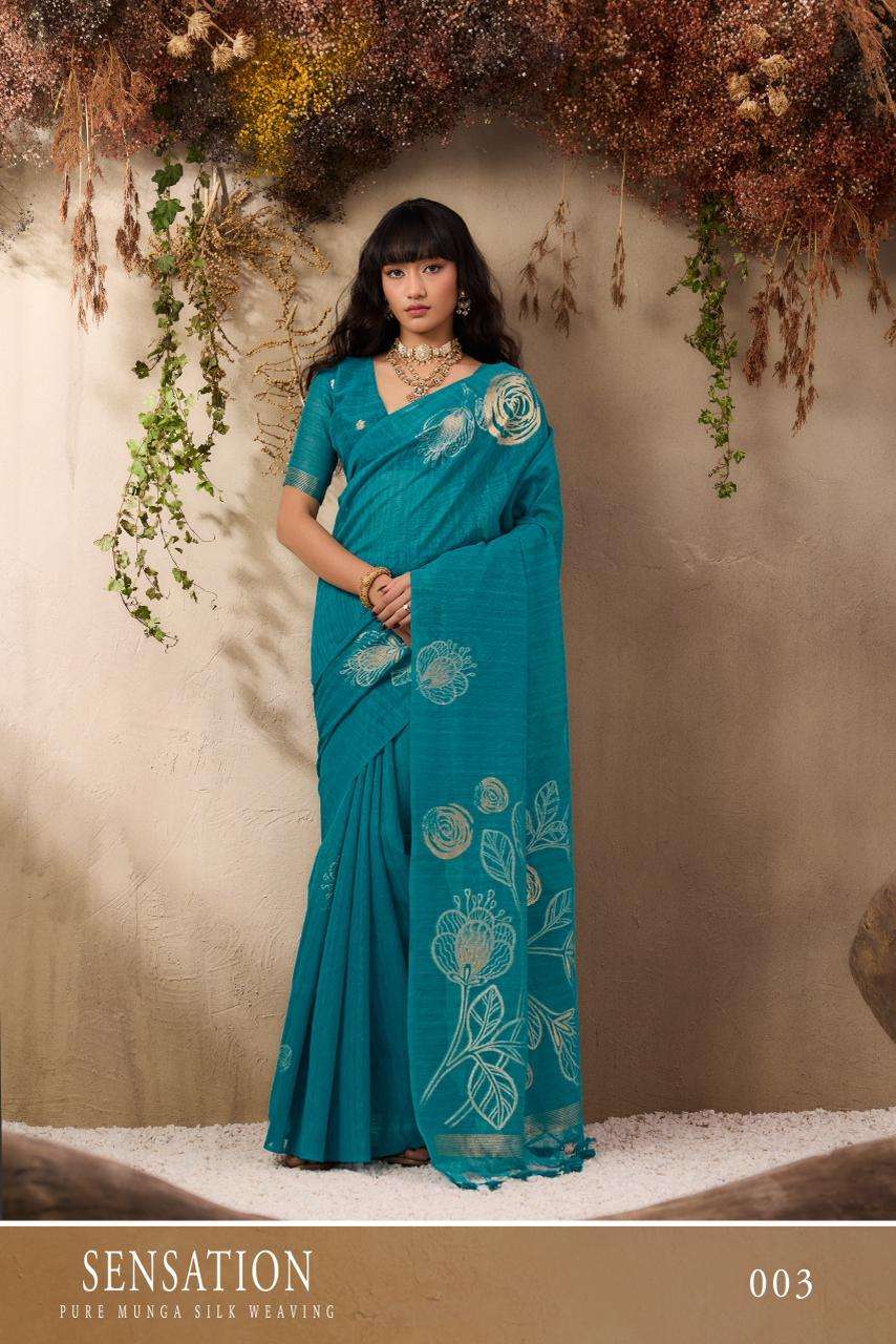 RAJTEX SENSATION Pure Silk Embroidery Saree