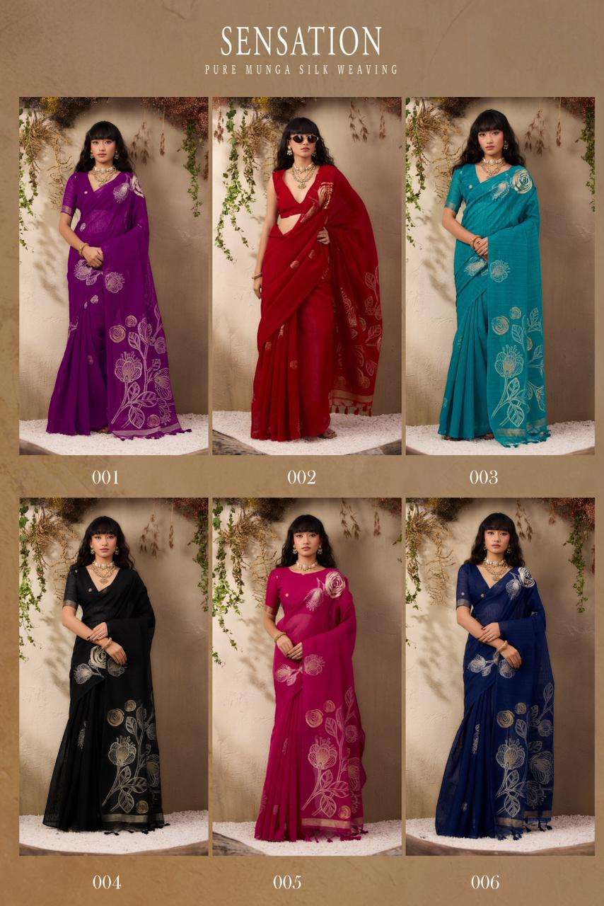 RAJTEX SENSATION Pure Silk Embroidery Saree