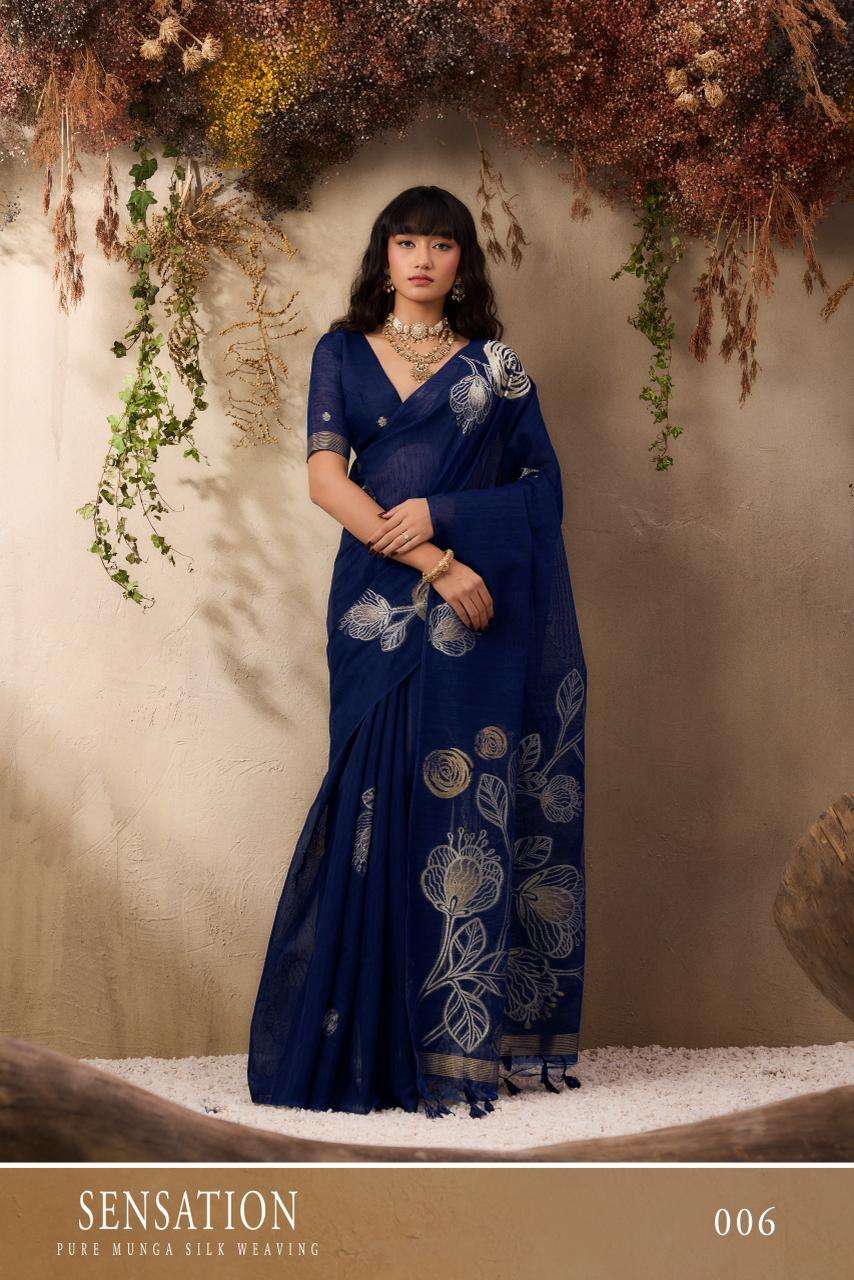 RAJTEX SENSATION Pure Silk Embroidery Saree