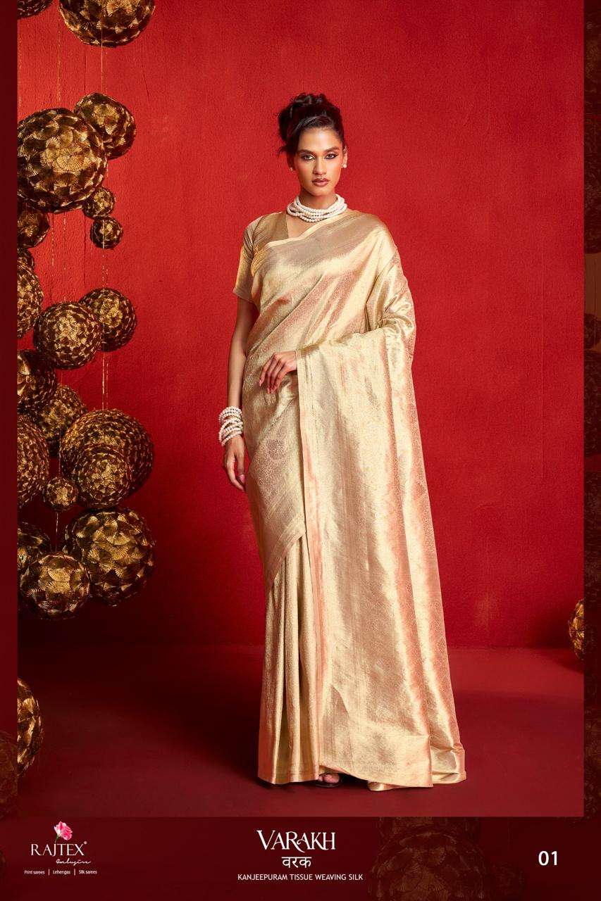 Rajtex Varakh Kanjipuram Tissue Silk Weaving Sarees