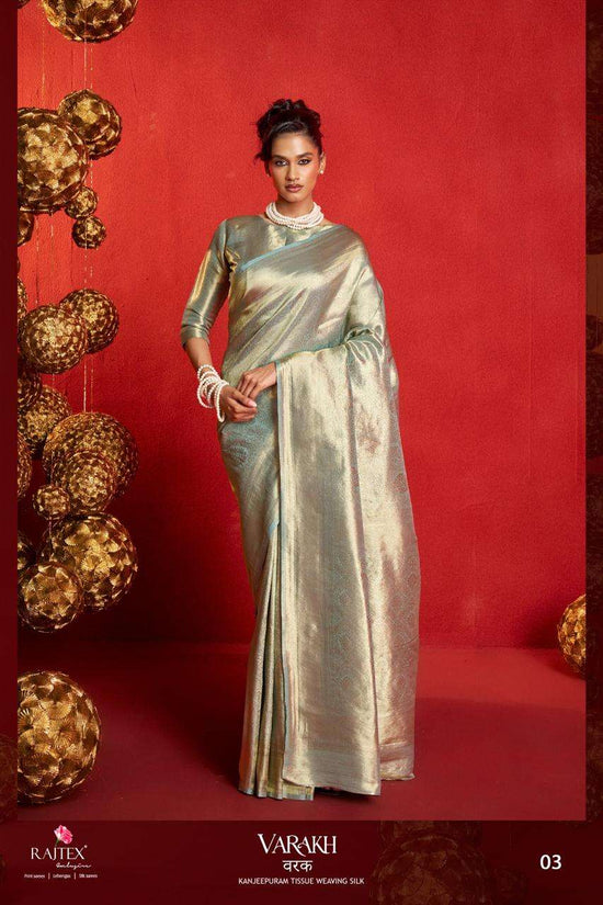 Rajtex Varakh Kanjipuram Tissue Silk Weaving Sarees