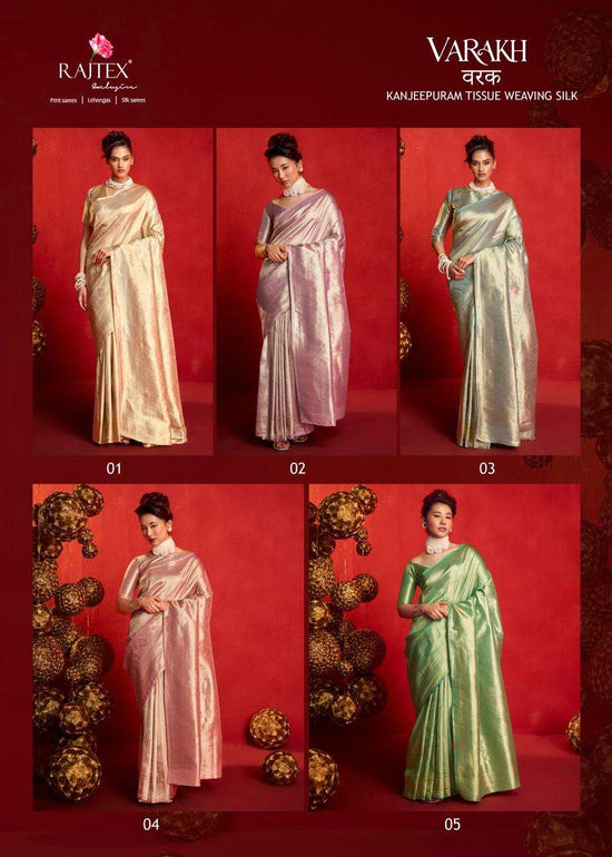 Rajtex Varakh Kanjipuram Tissue Silk Weaving Sarees