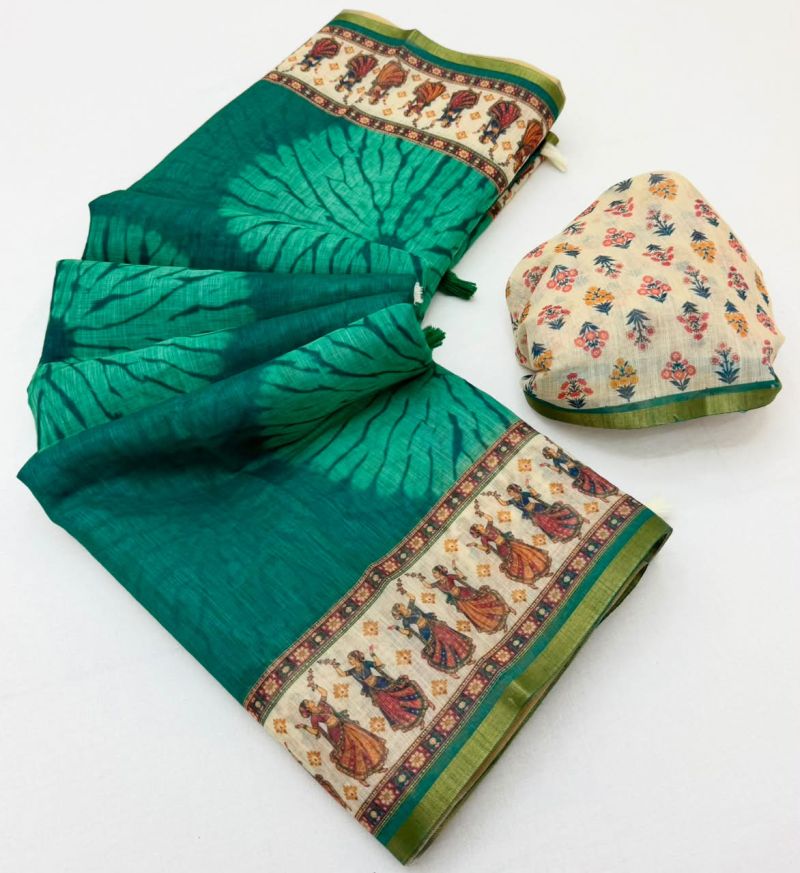 Rajyog D No 355001 To 06 Cotton Linen Saree