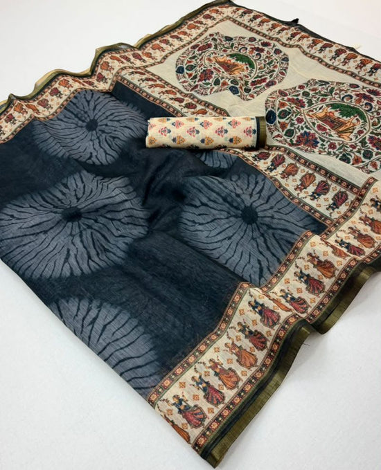 Rajyog D No 355001 To 06 Cotton Linen Saree