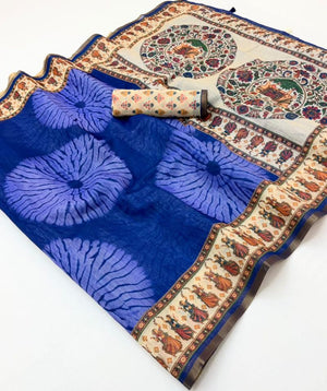 Rajyog D No 355001 To 06 Cotton Linen Saree