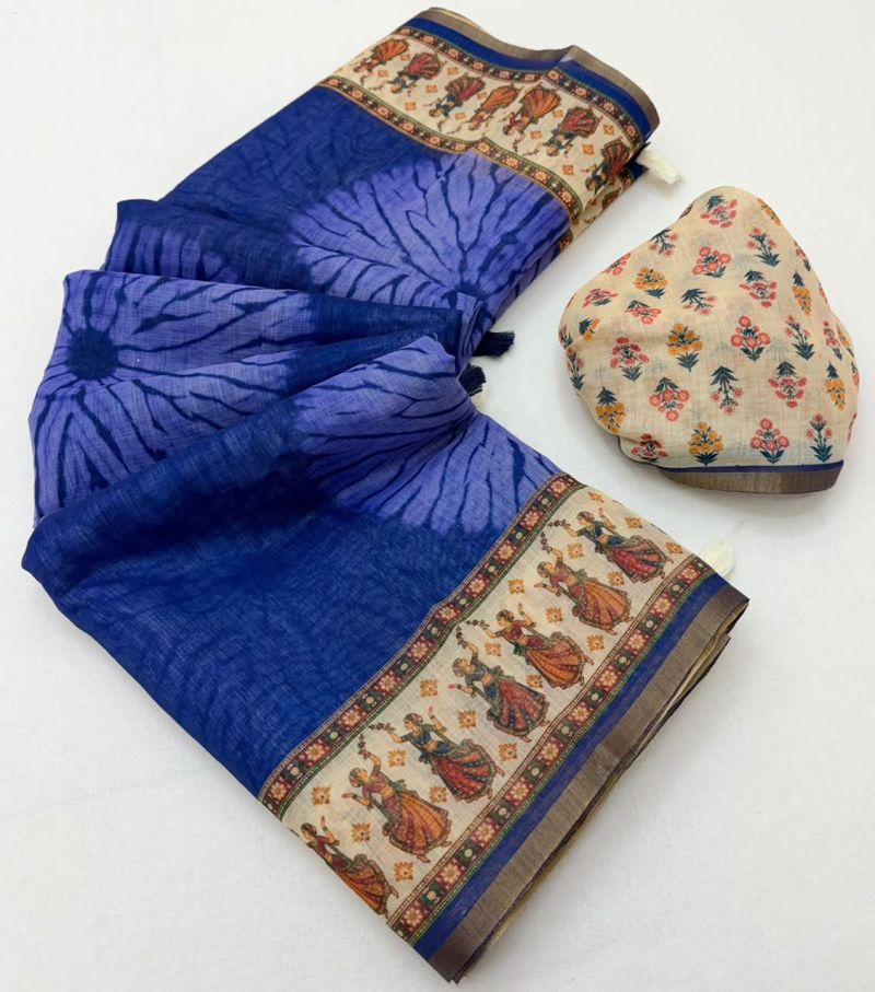Rajyog D No 355001 To 06 Cotton Linen Saree