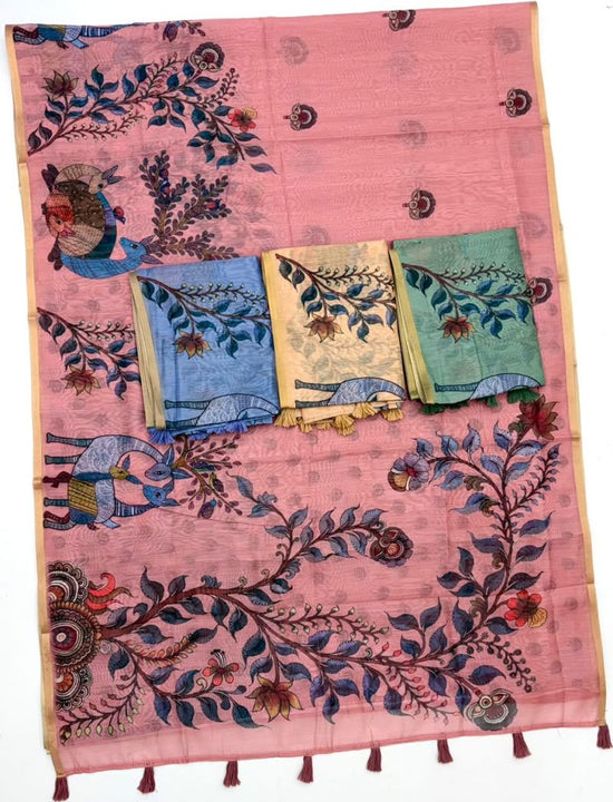 Rajyog Cd 176001 To 04 Chanderi Linen Digital Printed Saree