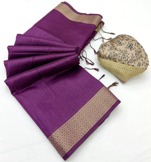 Rajyog Chaitra Handloom Tussar Silk Saree
