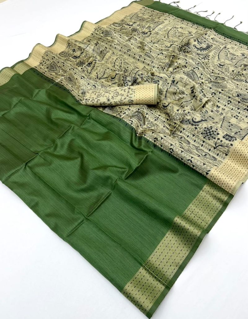 Rajyog Chaitra Handloom Tussar Silk Saree