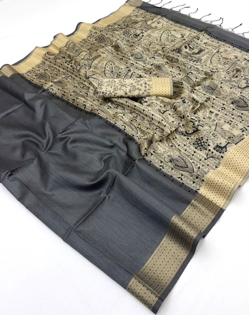 Rajyog Chaitra Handloom Tussar Silk Saree