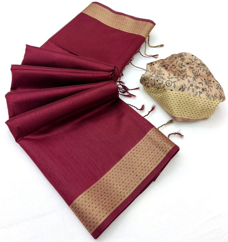 Rajyog Chaitra Handloom Tussar Silk Saree