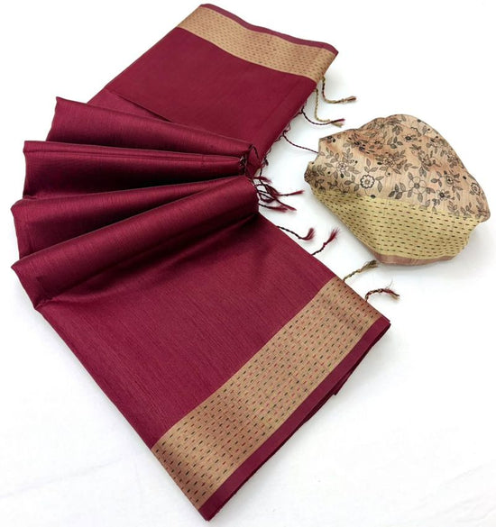 Rajyog Chaitra Handloom Tussar Silk Saree