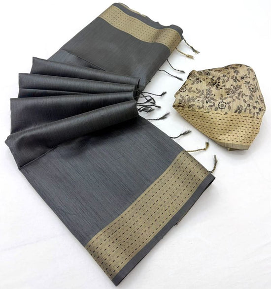 Rajyog Chaitra Handloom Tussar Silk Saree