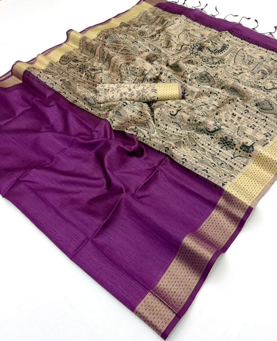 Rajyog Chaitra Handloom Tussar Silk Saree