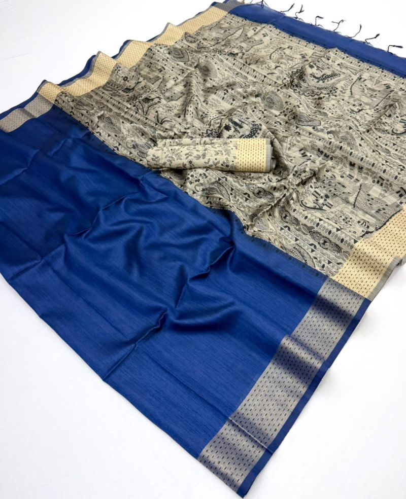 Rajyog Chaitra Handloom Tussar Silk Saree