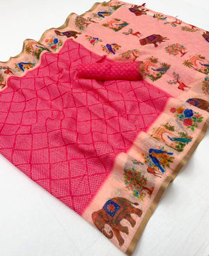 Rajyog D No 10061 To 68 Soft Cotton Linen Zari Border Saree