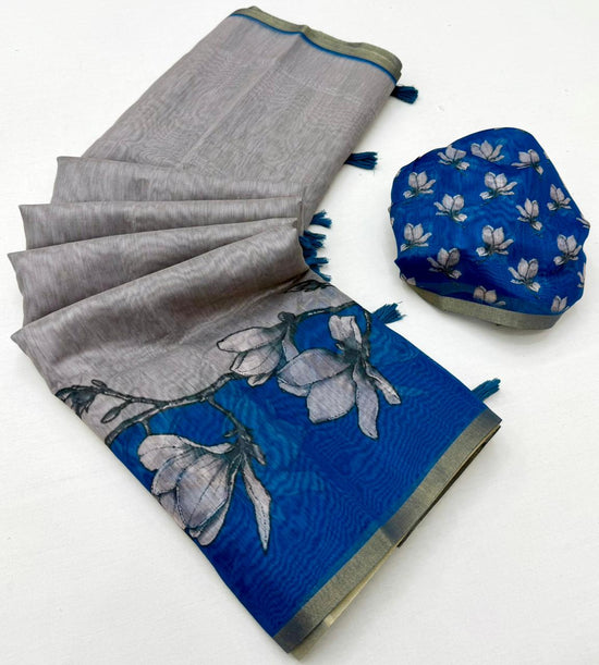 Rajyog D No 1031 To 36 Chanderi Linen Printed Saree - Amrah Wholesale