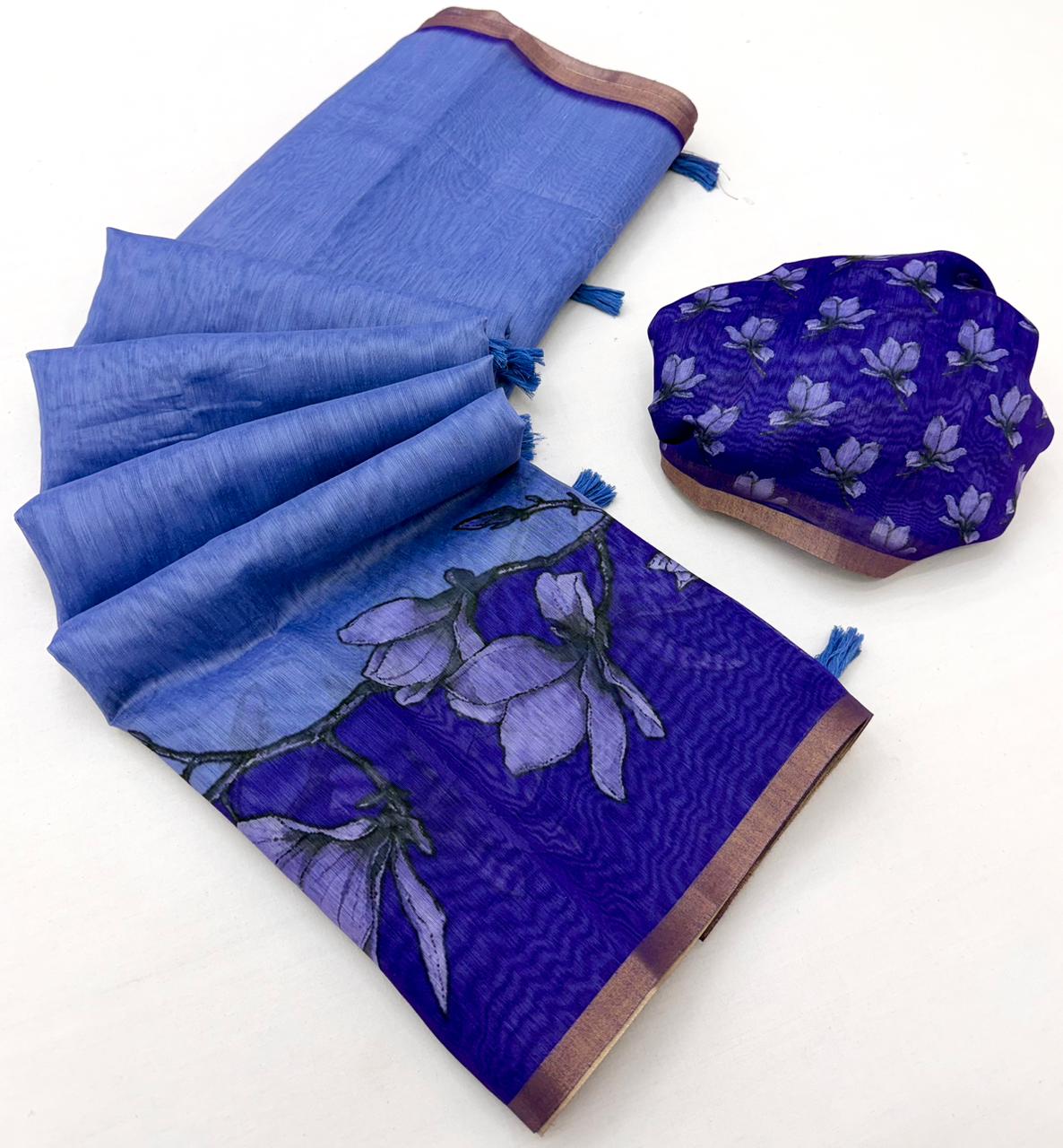 Rajyog D No 1031 To 36 Chanderi Linen Printed Saree - Amrah Wholesale