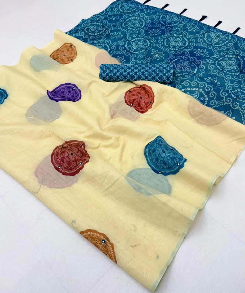 Rajyog D No 260001 To 04 Chanderi Linen Saree