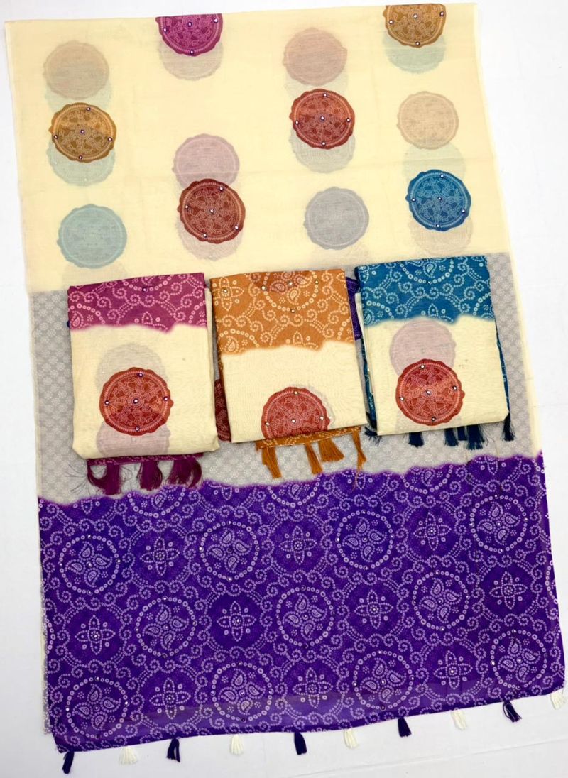 Rajyog D No 260001 To 04 Chanderi Linen Saree