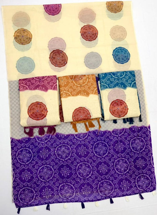 Rajyog D No 260001 To 04 Chanderi Linen Saree