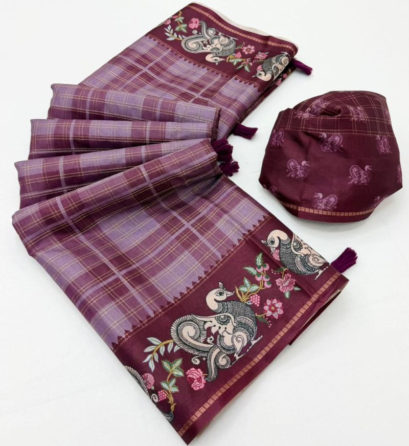 Rajyog D No 416001 To 06 Soft Tusser Silk Saree