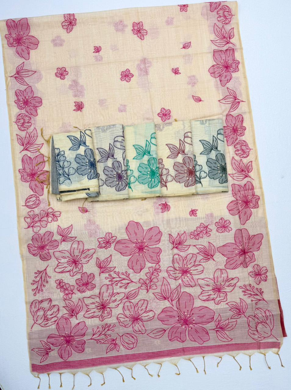 Rajyog Gauri Chanderi Jamdani Weaving Cotton Saree