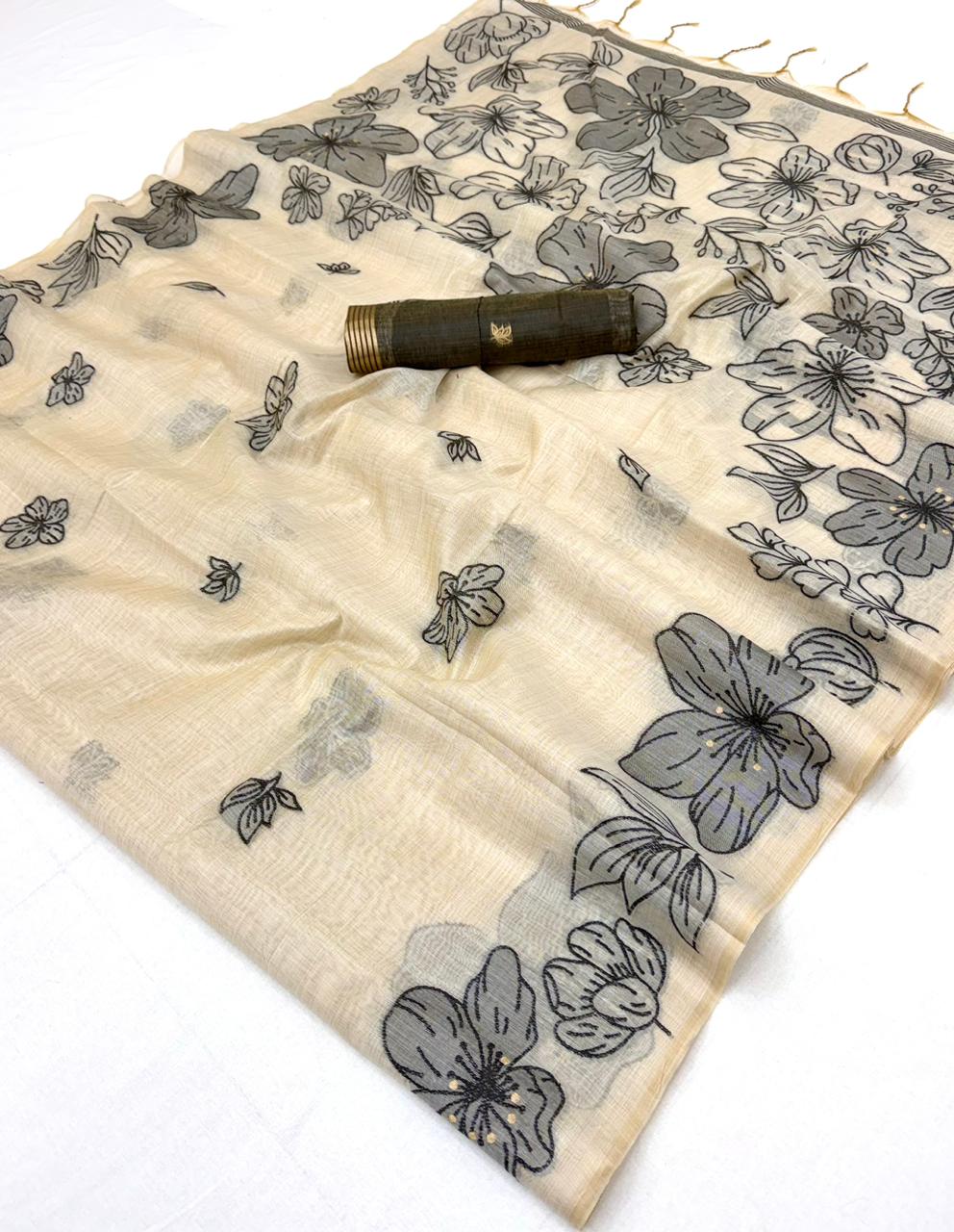 Rajyog Gauri Chanderi Jamdani Weaving Cotton Saree