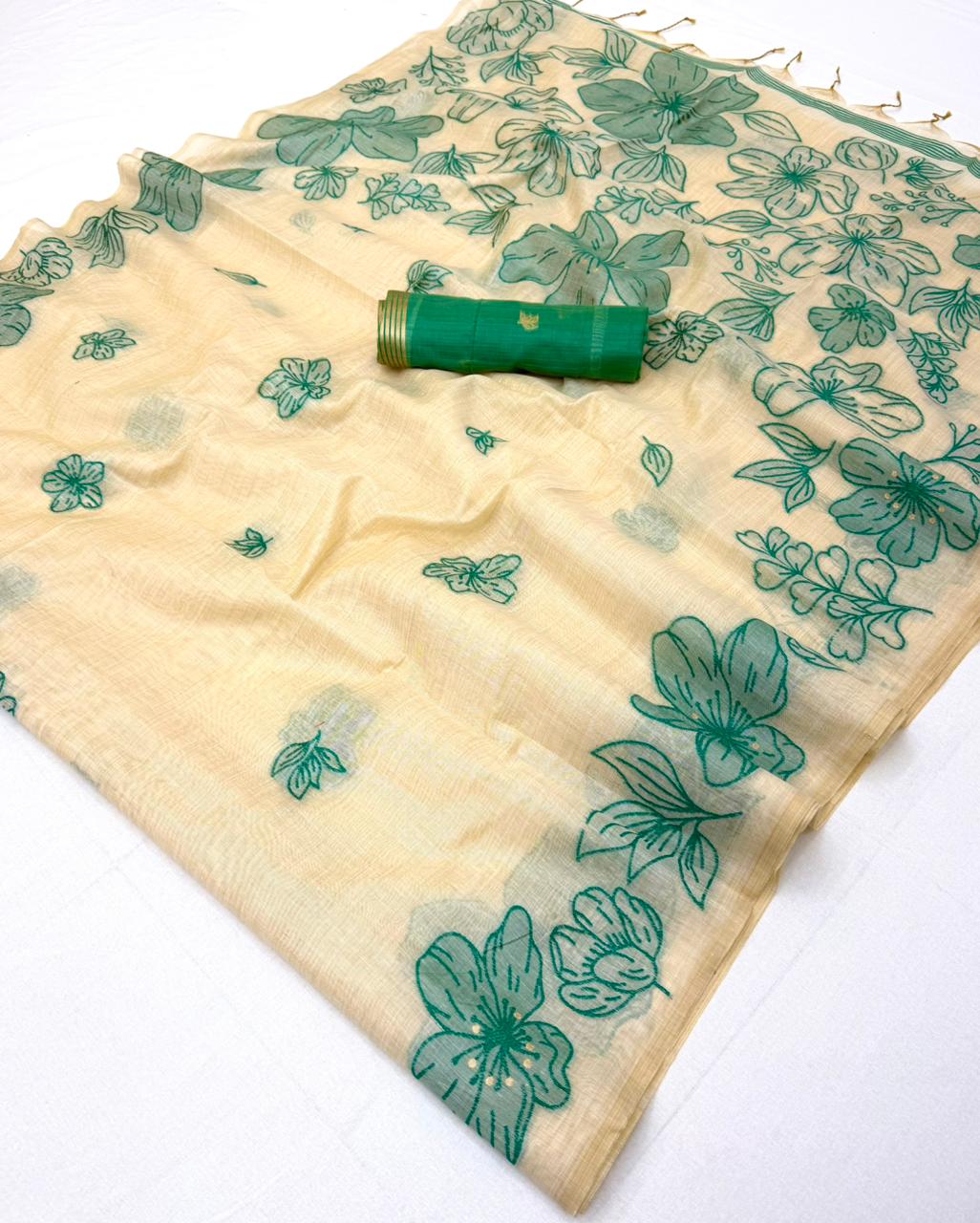Rajyog Gauri Chanderi Jamdani Weaving Cotton Saree