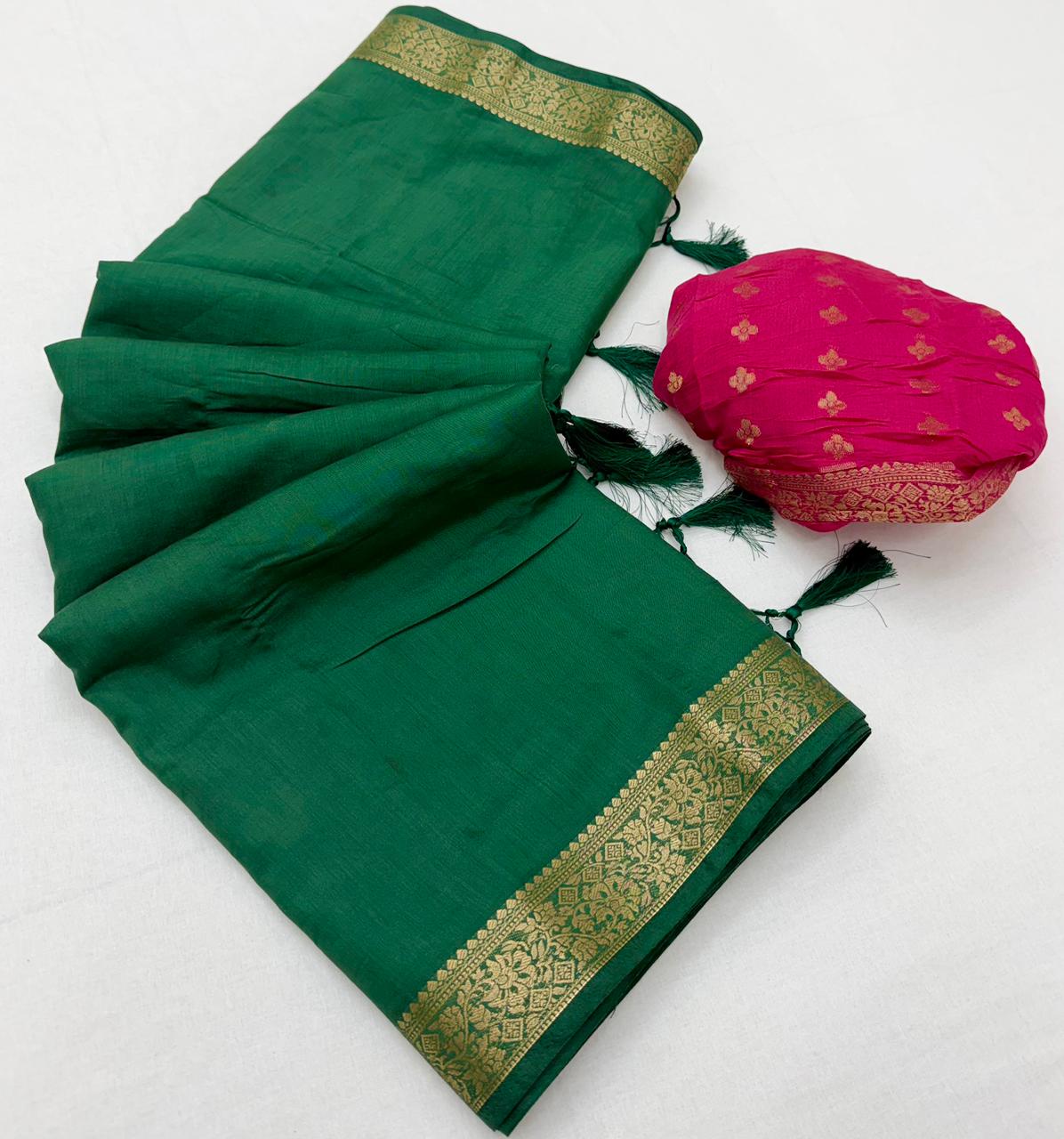 Rajyog Indu Vol 2 Cotton Viscose Zari Weaving Saree