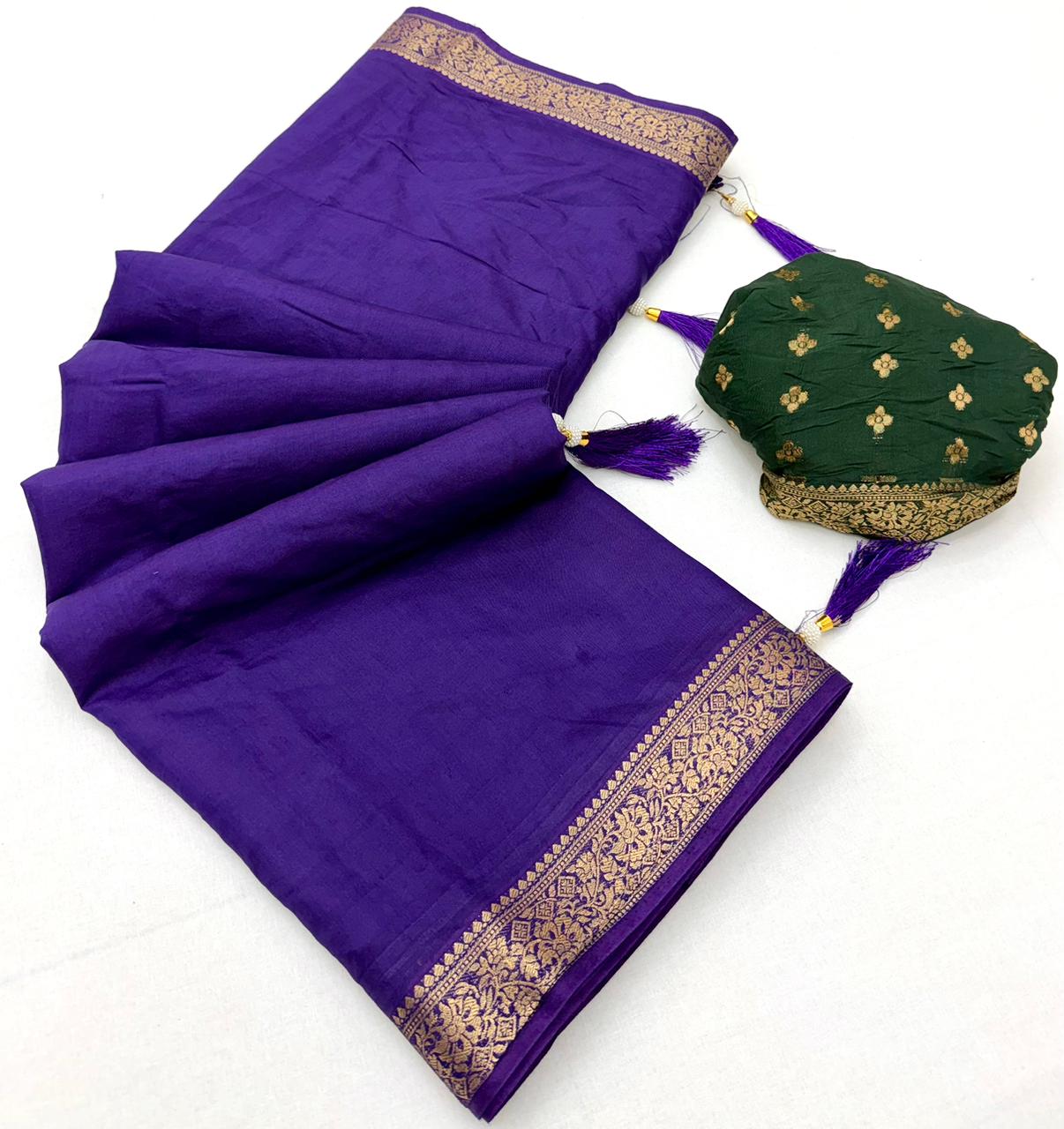 Rajyog Indu Vol 2 Cotton Viscose Zari Weaving Saree