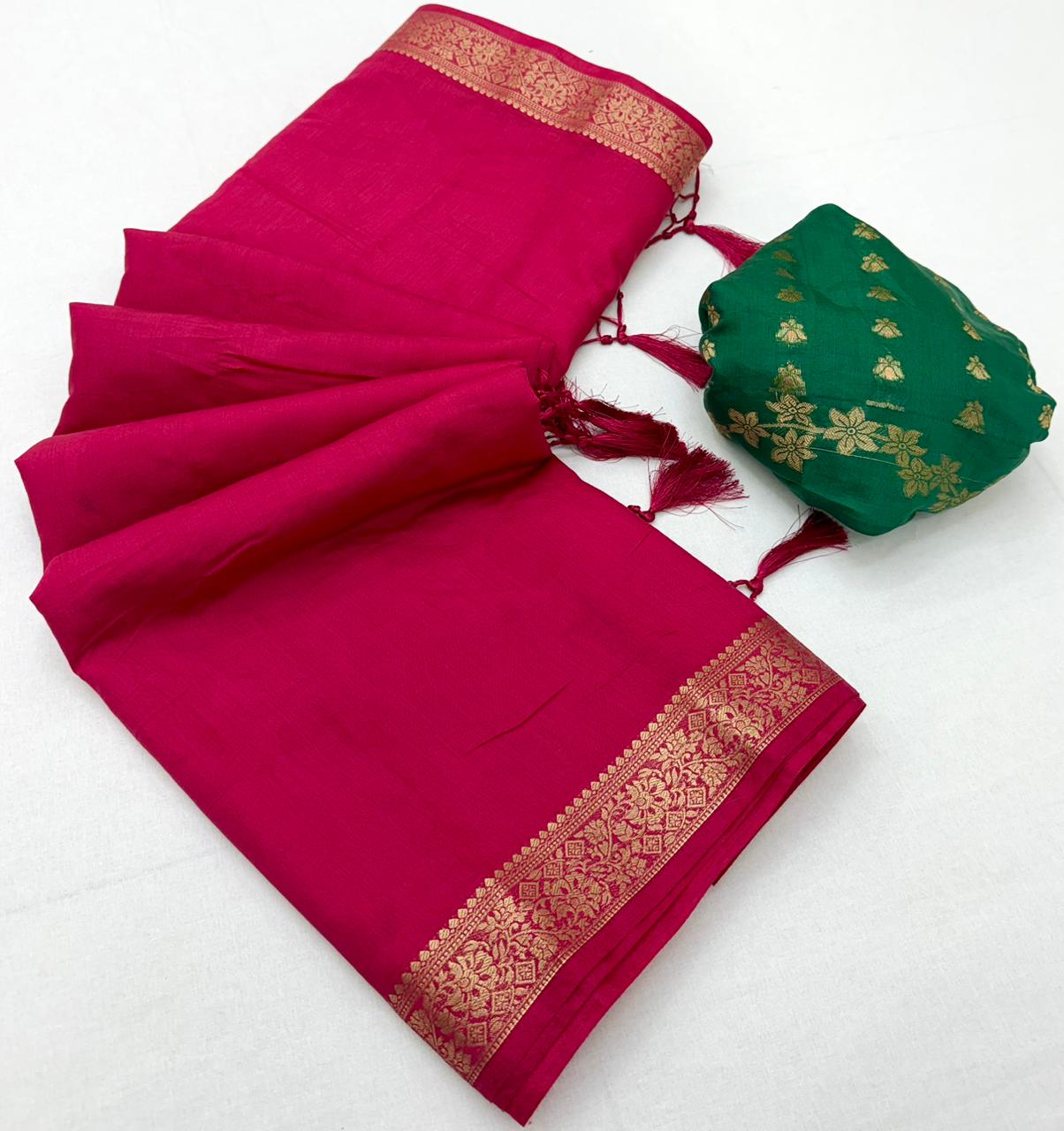 Rajyog Indu Vol 2 Cotton Viscose Zari Weaving Saree