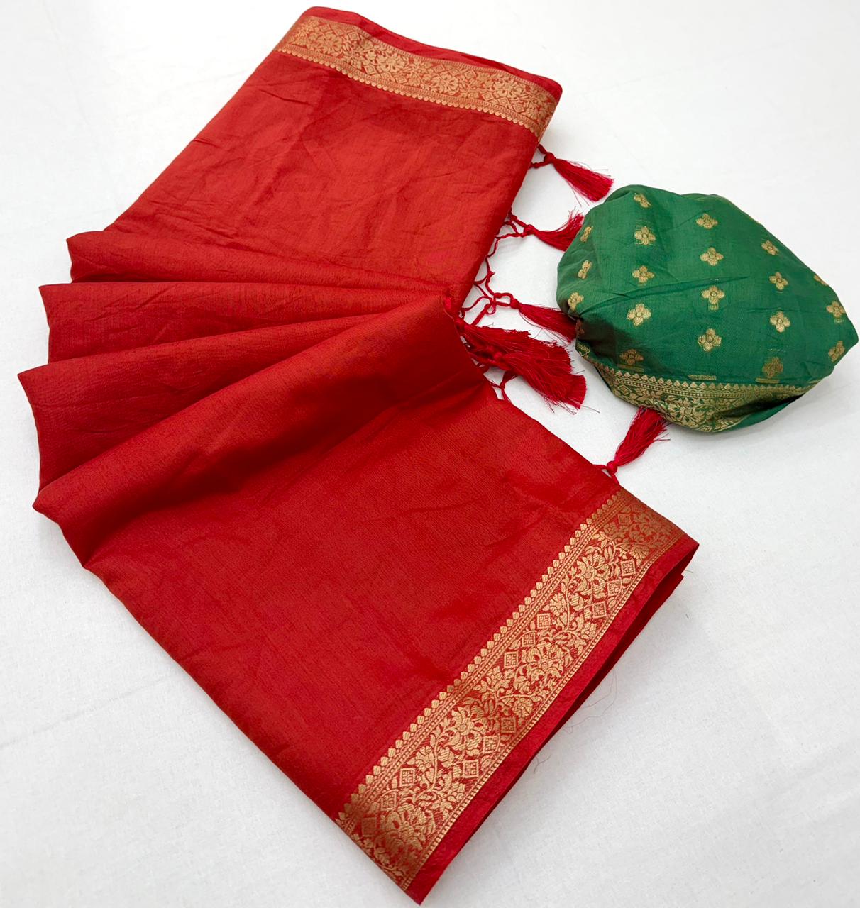 Rajyog Indu Vol 2 Cotton Viscose Zari Weaving Saree