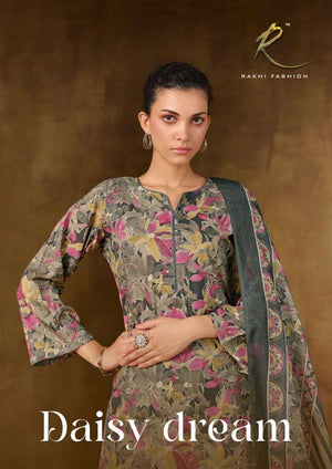 Rakhi Fashion Daisy Dream 73474 Premium Cotton Dress Material