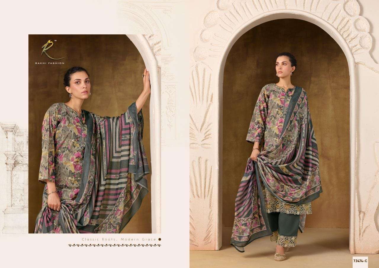Rakhi Fashion Daisy Dream 73474 Premium Cotton Dress Material
