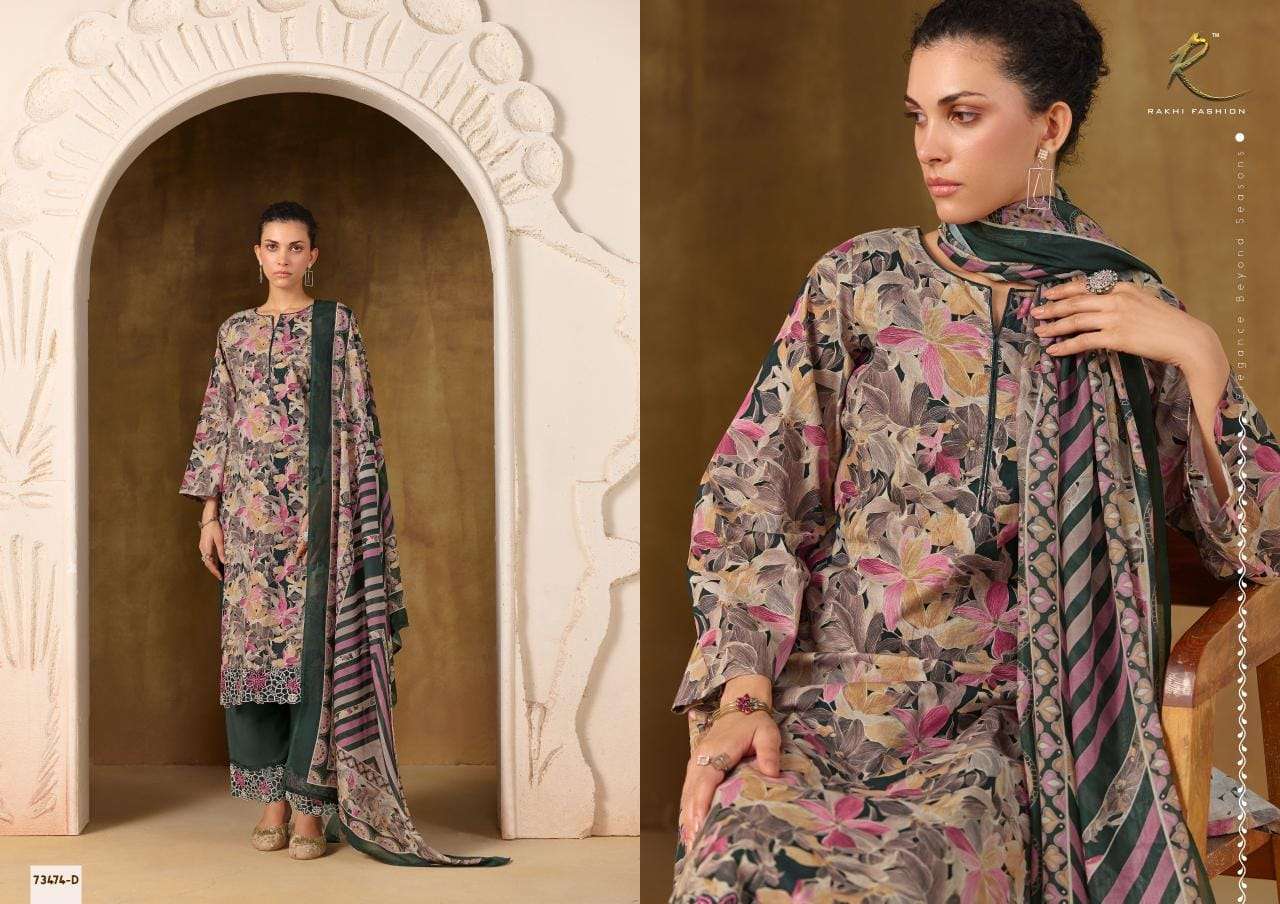 Rakhi Fashion Daisy Dream 73474 Premium Cotton Dress Material